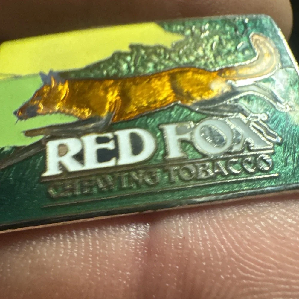 Vintage Red Fox Chewing Tobacco Coat Lapel Hat PIN Charm